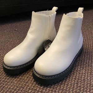White & Black Boots